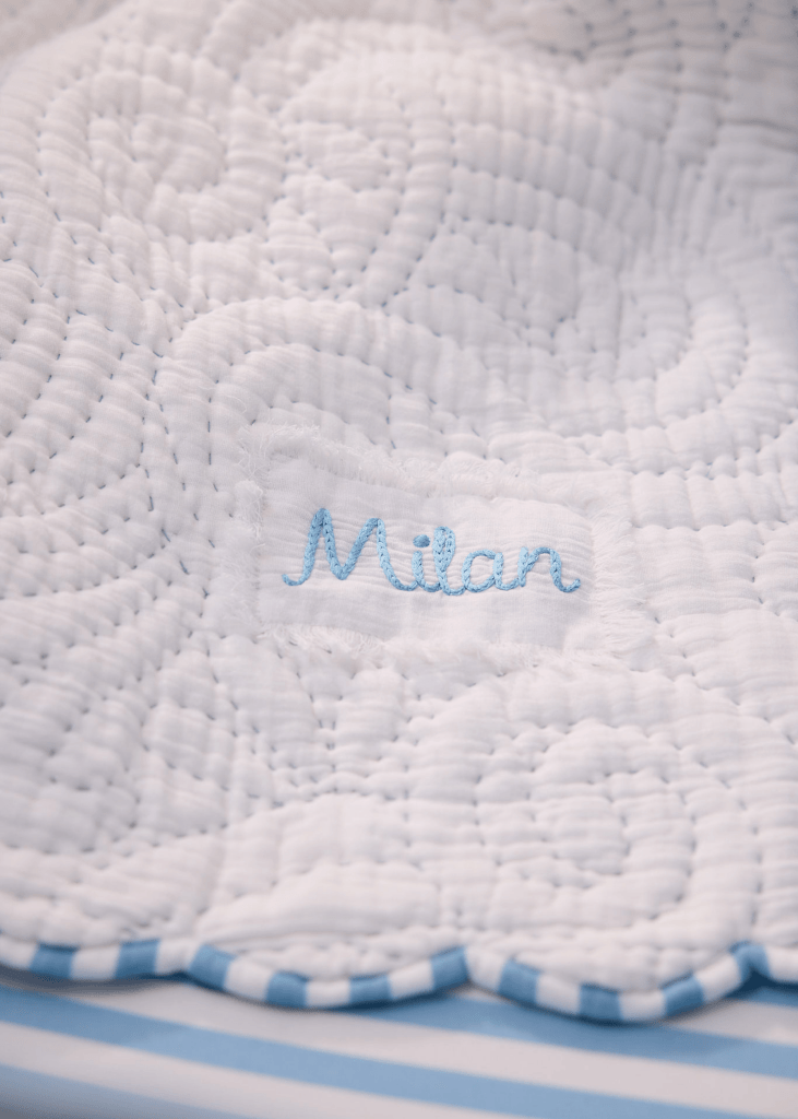 Heirloom Blue Baby Blanket - Baby Jalebi