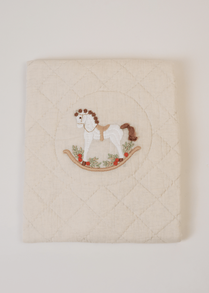 Rocking Horse Baby Blanket & Pillow Gift Set - Baby Jalebi