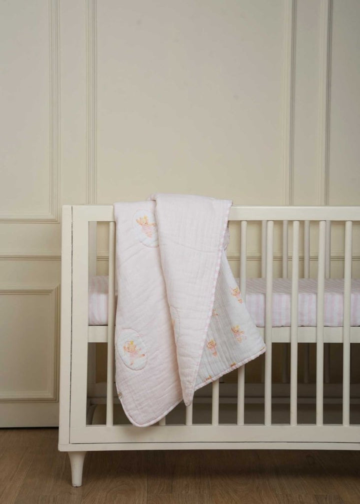 Prima Ballerina Bear Complete Cot Bedding Set with Bumper - Baby Jalebi