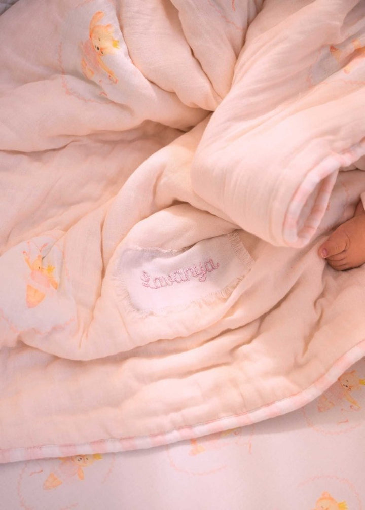 Prima Ballerina Bear Complete Cot Bedding Set with Bumper - Baby Jalebi