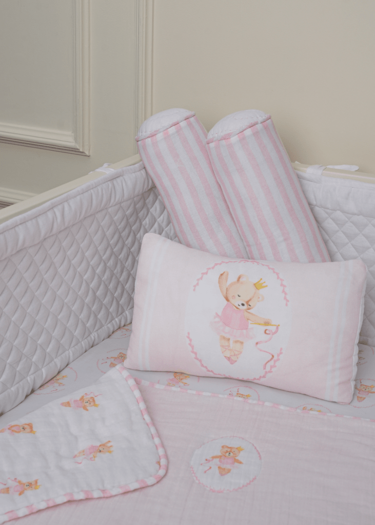 Prima Ballerina Bear Complete Cot Bedding Set with Bumper - Baby Jalebi