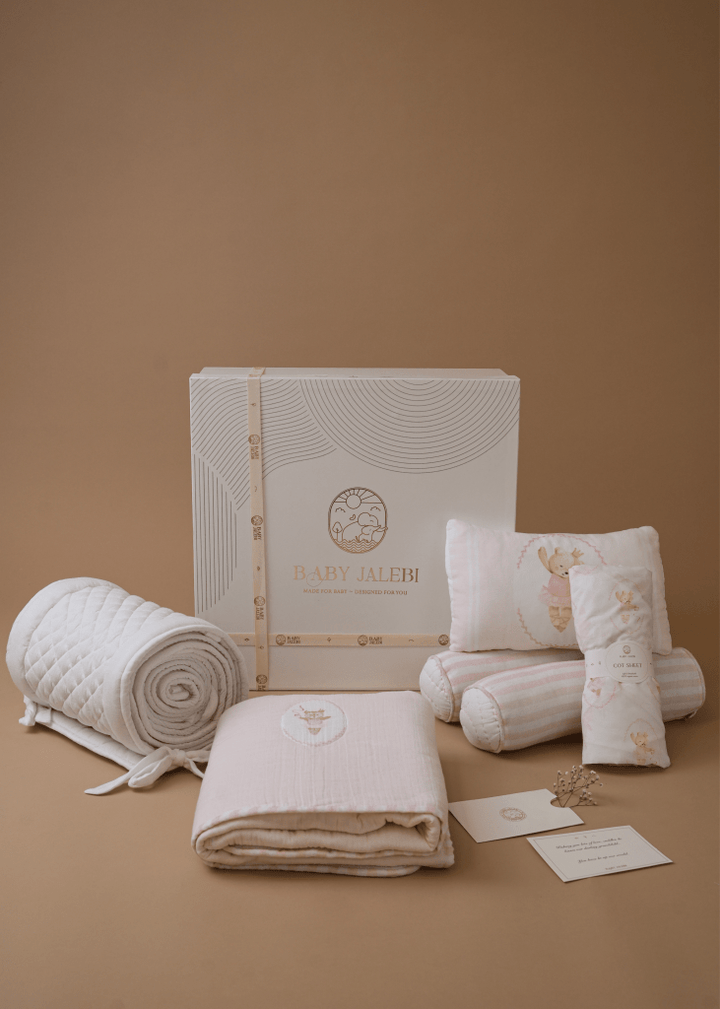 Prima Ballerina Bear Complete Cot Bedding Set with Bumper - Baby Jalebi