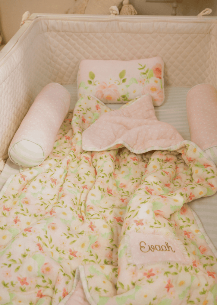 Sayuri Complete Cot Bedding Set with Bumper - Baby Jalebi