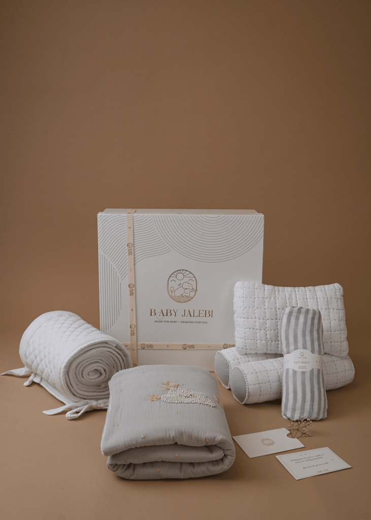 Starry Night Baby Complete Cot Bedding Set with Bumper - Baby Jalebi