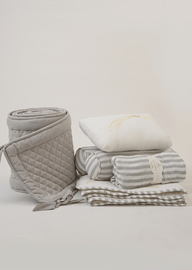 Up in the Clouds Complete Cot Bedding Set with Bumper - Baby Jalebi