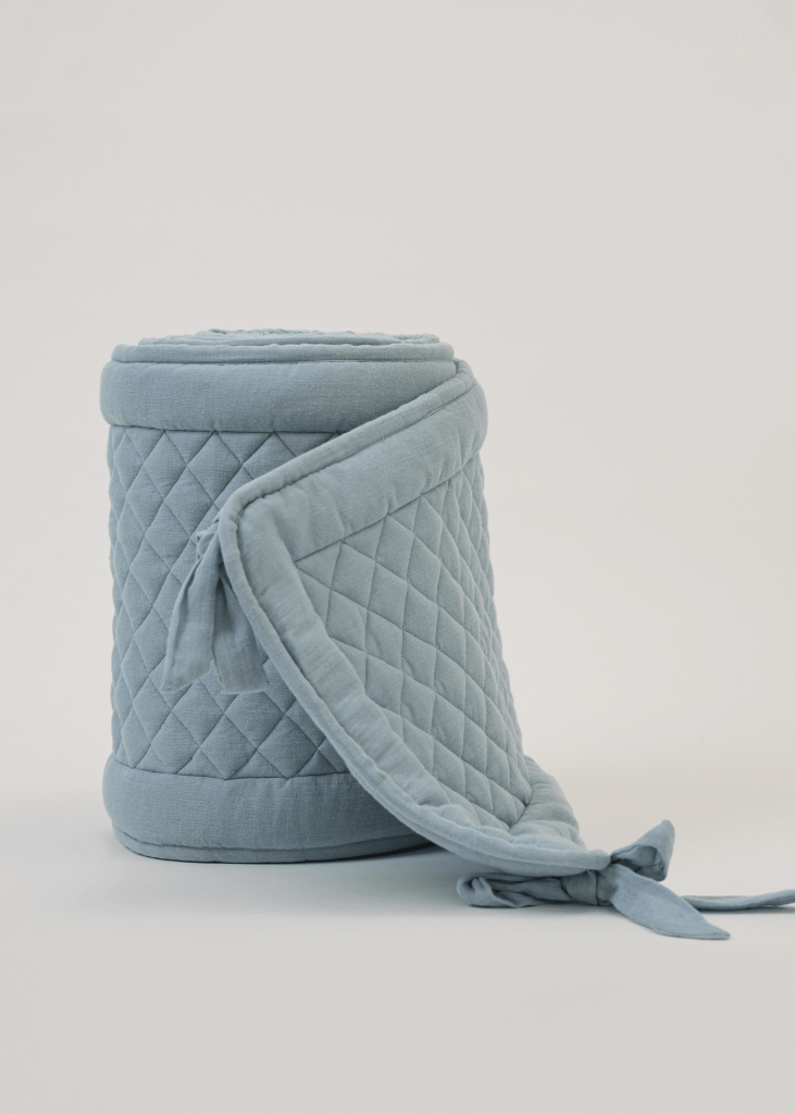 Cot Bumper - Blue - Baby Jalebi