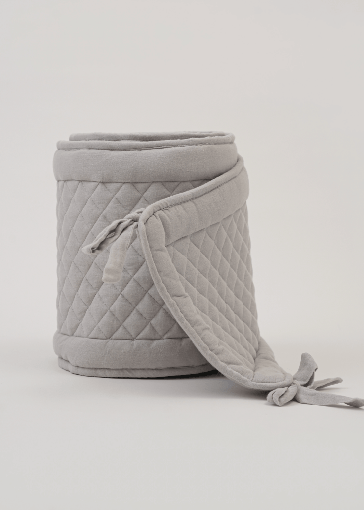 Cot Bumper - Grey - Baby Jalebi