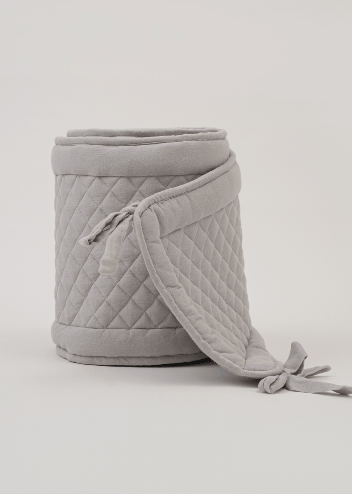 Cot Bumper - Grey - Baby Jalebi