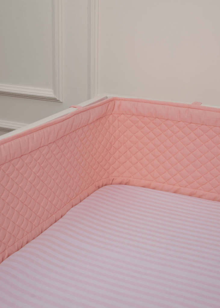 Cot Bumper - Pink - Baby Jalebi