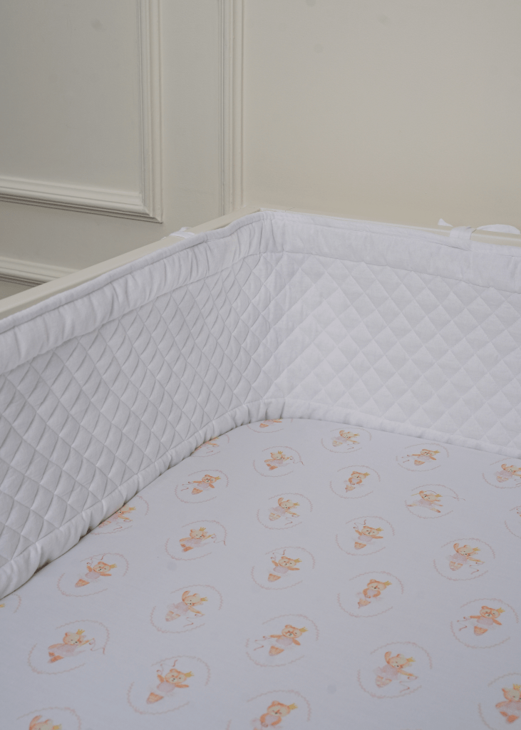 Cot Bumper - White - Baby Jalebi