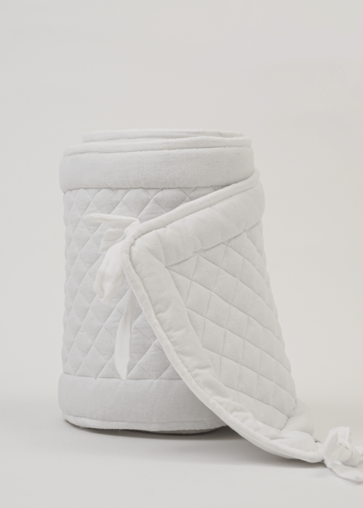 Cot Bumper - White - Baby Jalebi