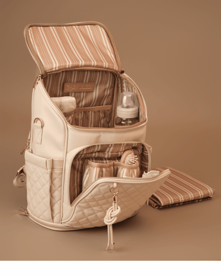 The Super Trooper Luxe Diaper Bag - Ecru - Baby Jalebi