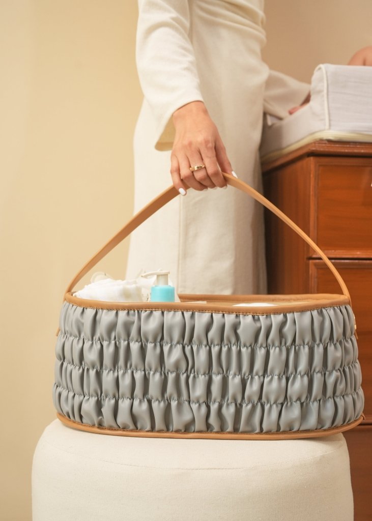 The Dune Diaper Caddy - Grey - Baby Jalebi