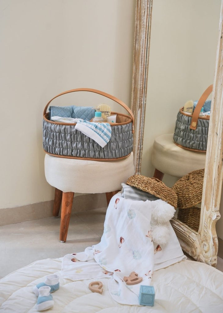 The Dune Diaper Caddy - Grey - Baby Jalebi