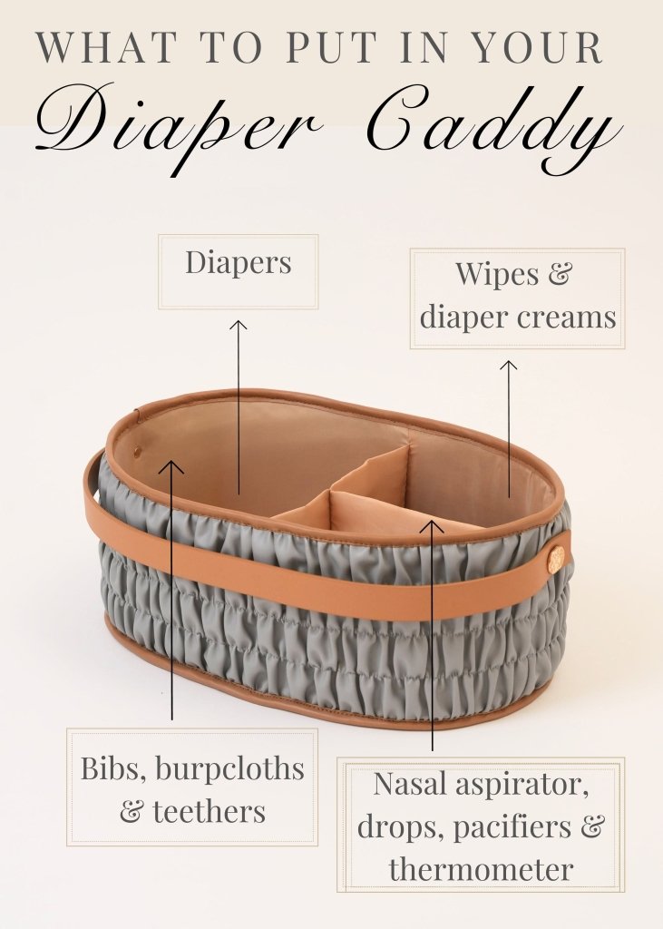 The Dune Diaper Caddy - Grey - Baby Jalebi