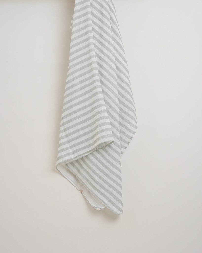 Grey stripes Organic Muslin Swaddle - Baby Jalebi