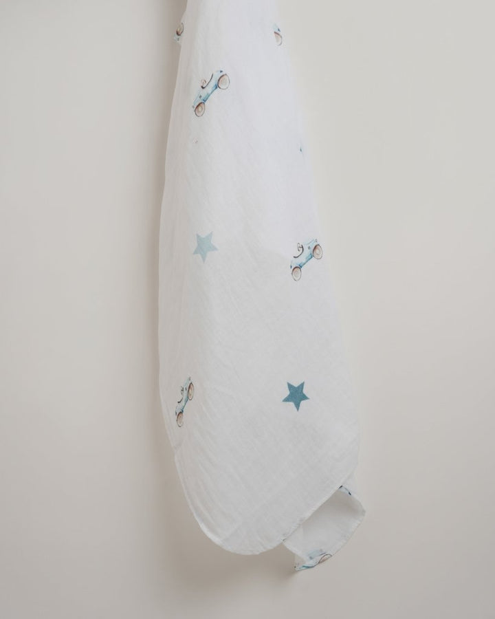 Roadster Organic Muslin Swaddle - Baby Jalebi