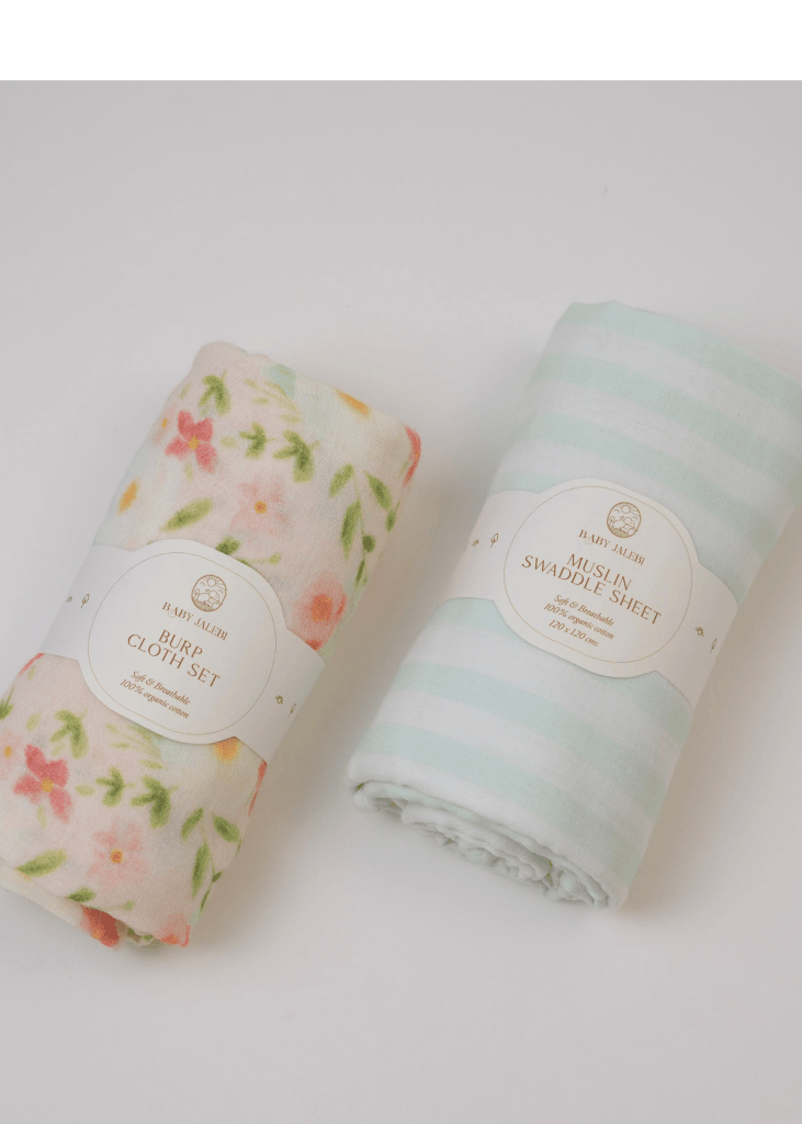 Sayuri Organic Muslin Swaddle Set Set of 2 - Baby Jalebi