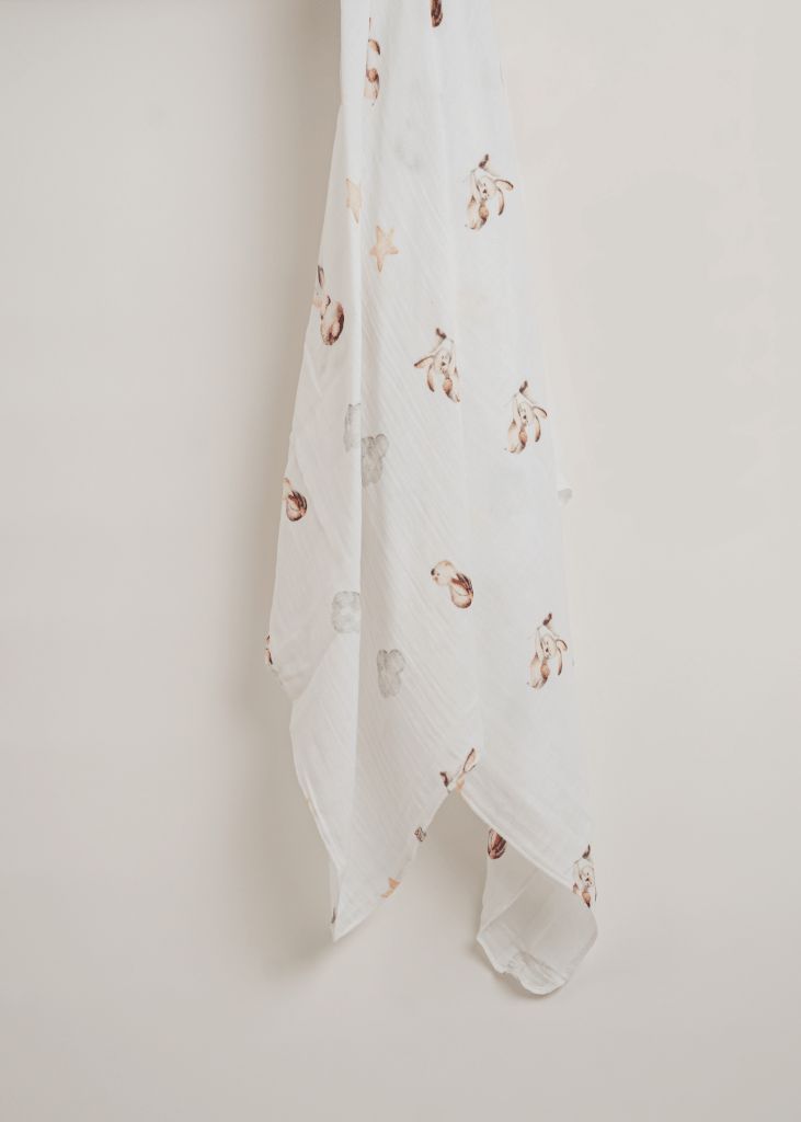 Up in The Clouds Organic Muslin Swaddle Set - Baby Jalebi