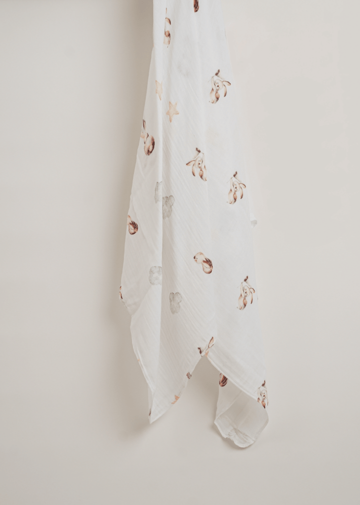 Up in The Clouds Organic Muslin Swaddle Set - Baby Jalebi