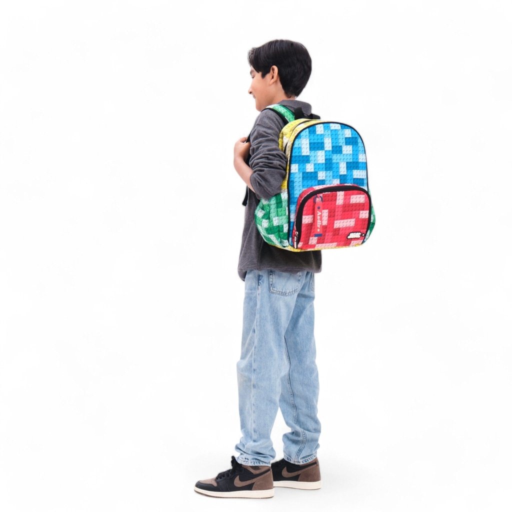 Blocks Medium Backpack - Baby Jalebi
