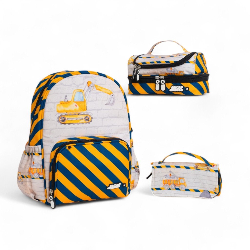 Construction Medium Backpack Complete Set – Baby Jalebi
