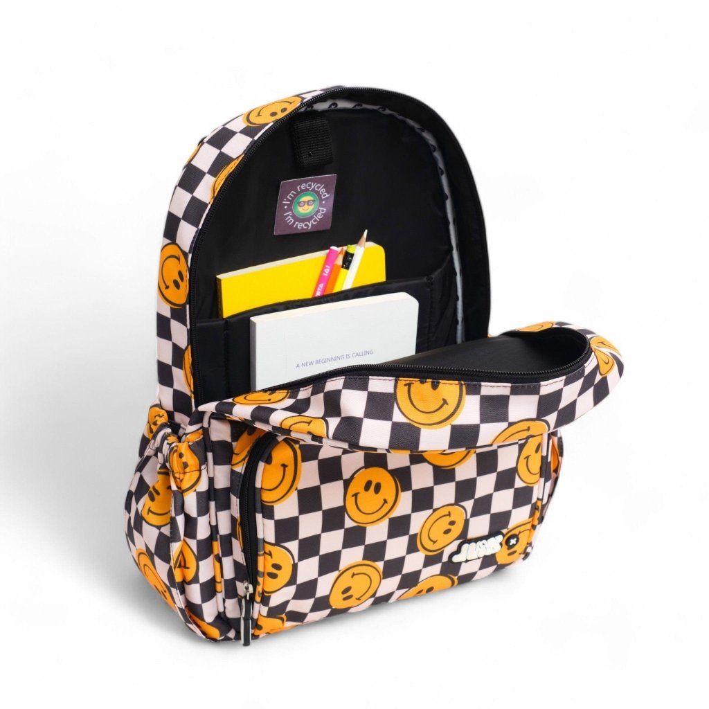 Happy Face Medium Backpack - Baby Jalebi