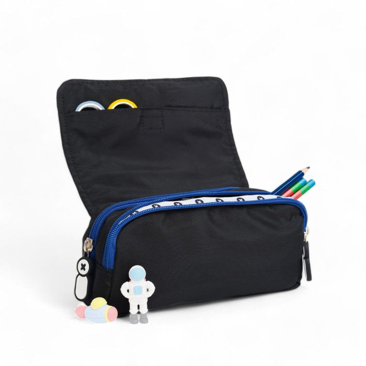 Moji Pencil Case (Black) - Baby Jalebi