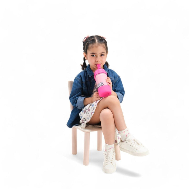 SMALL PINK BLOK PARTY BOTTLE - Baby Jalebi