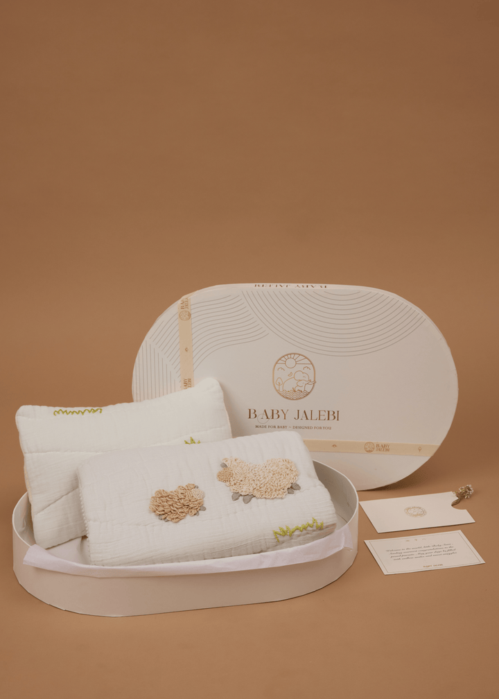 Couting Sheep Blanket & Pillow Gift Box