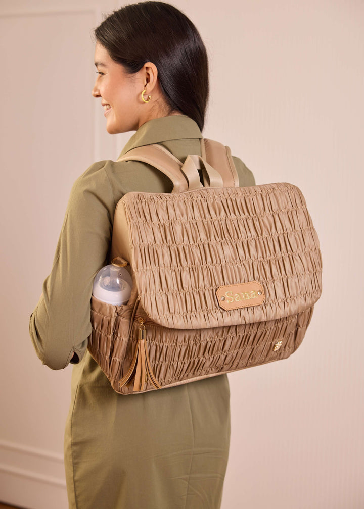 The Dune Diaper Bag - Camel Beige