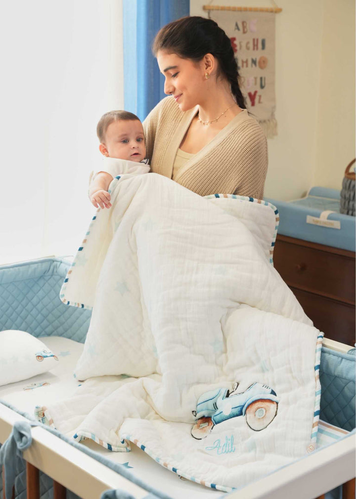 Roadster Baby Blanket & Pillow Gift Set