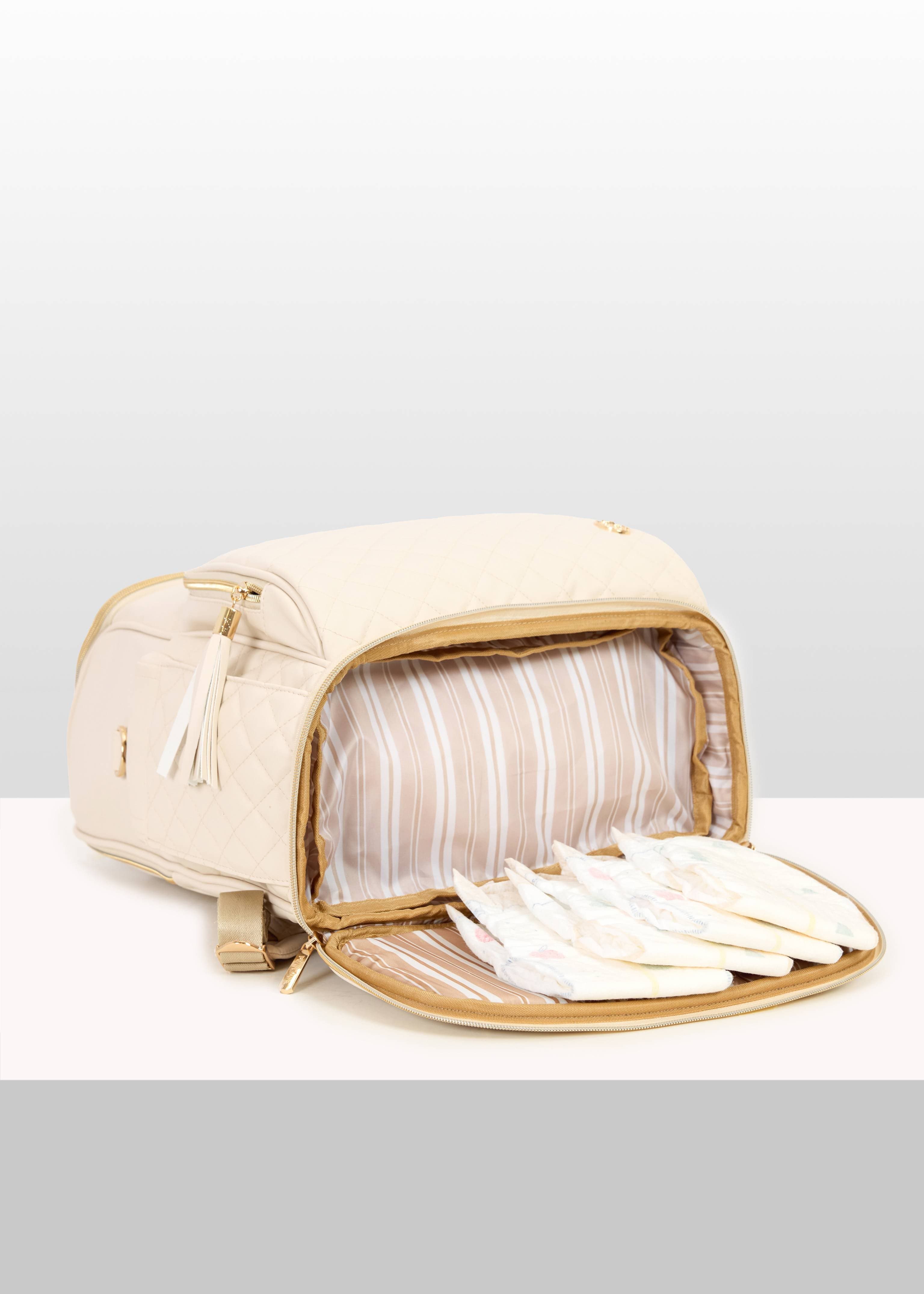 The Super Trooper Luxe Diaper Bag - Ecru