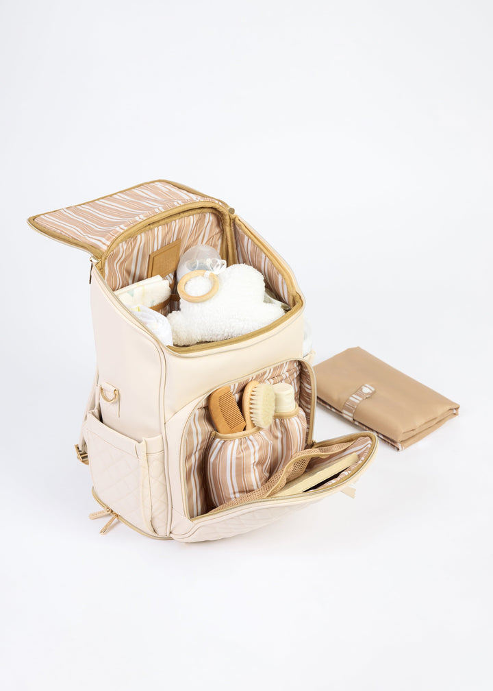 The Super Trooper Luxe Diaper Bag - Ecru