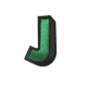 Alphabets 3D J small