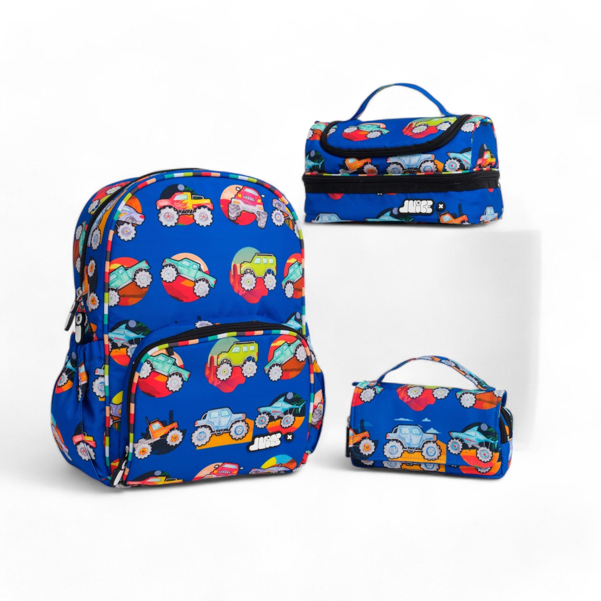 Monster Truck Medium Backpack Complete Set