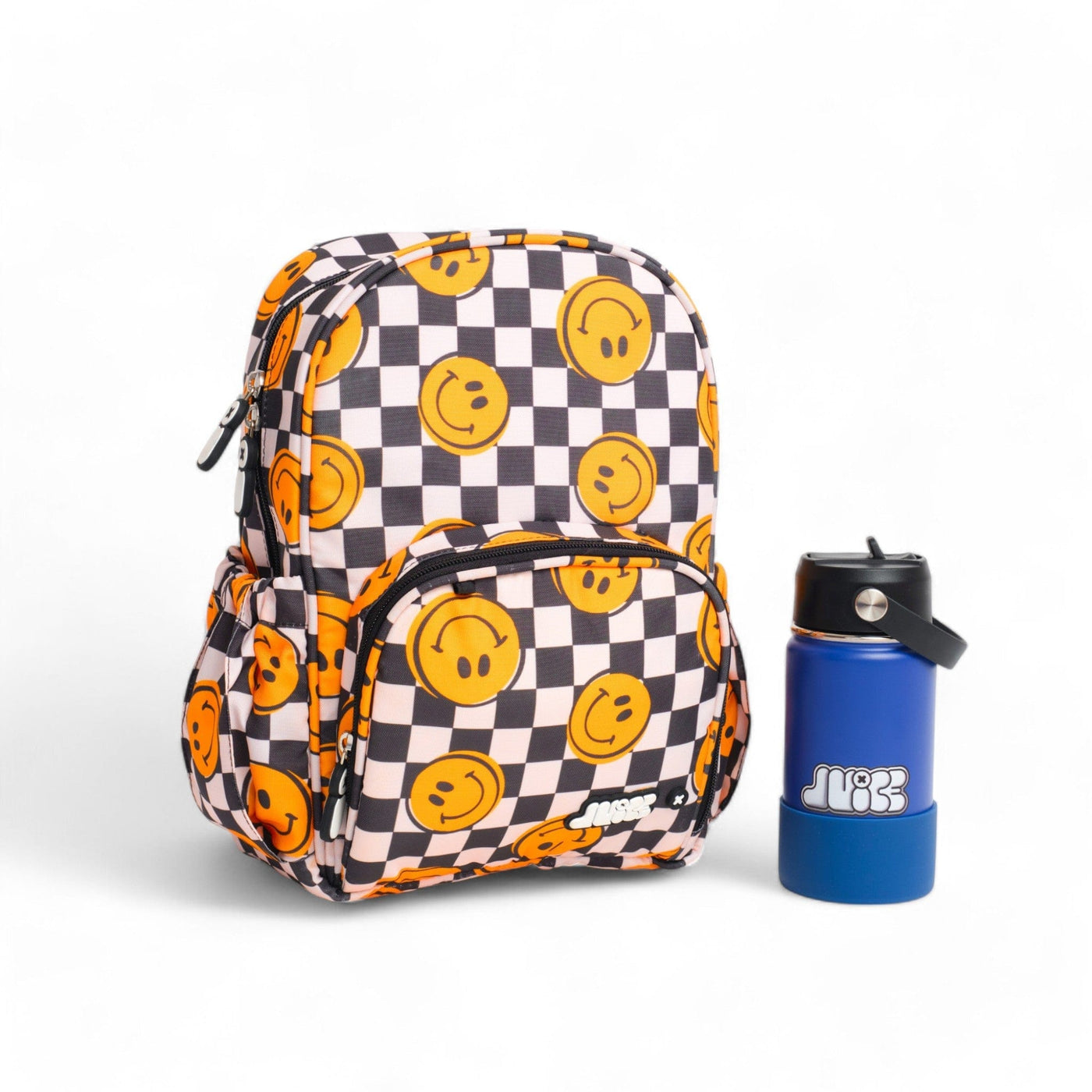 Happy Face Small Backpack + Bottle Set