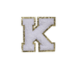 WHITE FUZZY ALPHABETS K