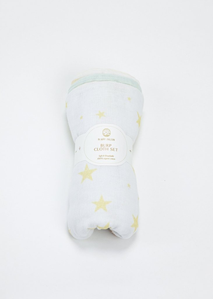 Luna Set of 3 Burp Cloths - Baby Jalebi