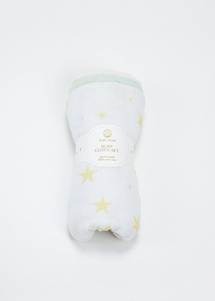 Luna Set of 3 Burp Cloths - Baby Jalebi
