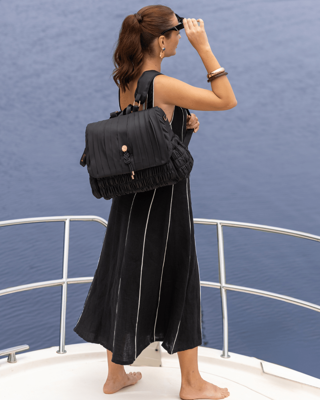 Baby Jalebi Baby & Toddler The Dune Diaper Bag - Black