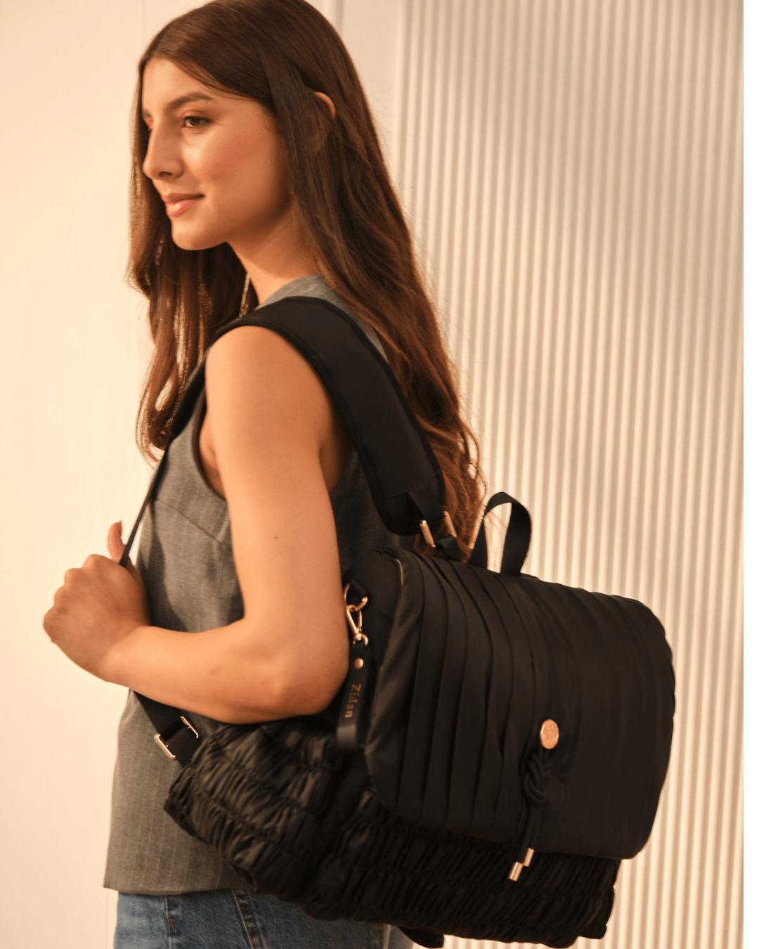 Baby Jalebi Baby & Toddler The Dune Diaper Bag - Black