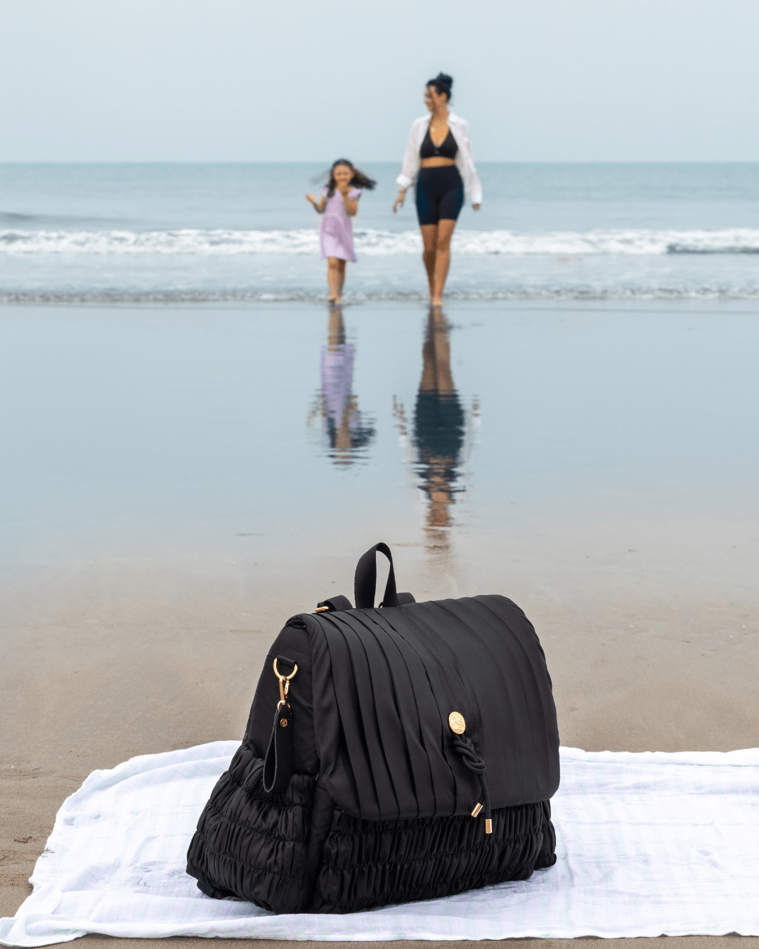 Baby Jalebi Baby & Toddler The Dune Diaper Bag - Black