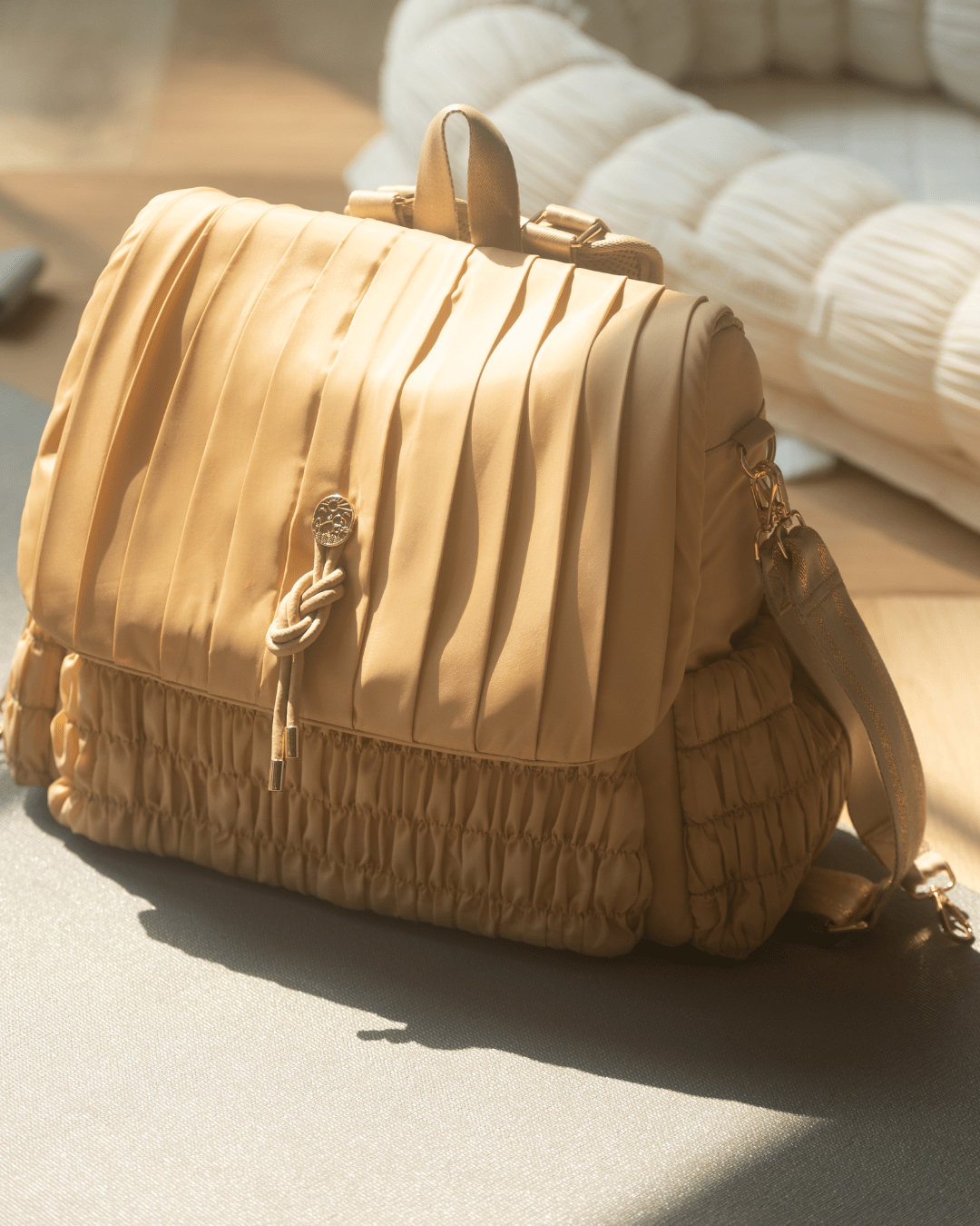 Baby Jalebi Baby & Toddler The Dune Diaper Bag - Caramel