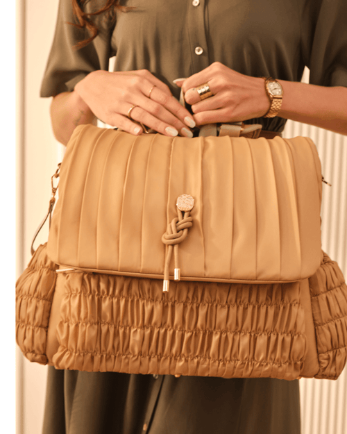 The Dune Diaper Bag - Caramel - Baby Jalebi