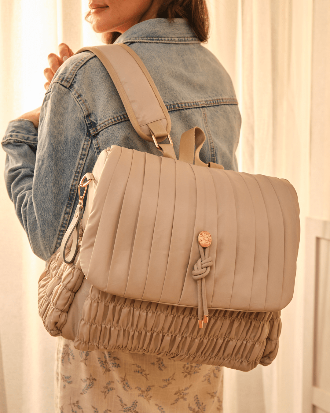Baby Jalebi Baby & Toddler The Dune Diaper Bag - Silver Moon