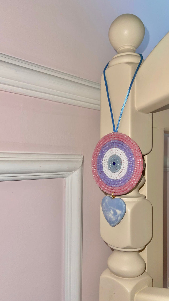 Baby Jalebi Beaded Behold Bag Charm ( Lilac x Sky)