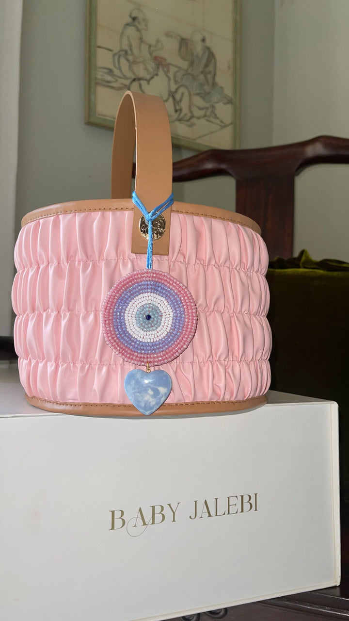 Baby Jalebi Beaded Behold Bag Charm ( Lilac x Sky)