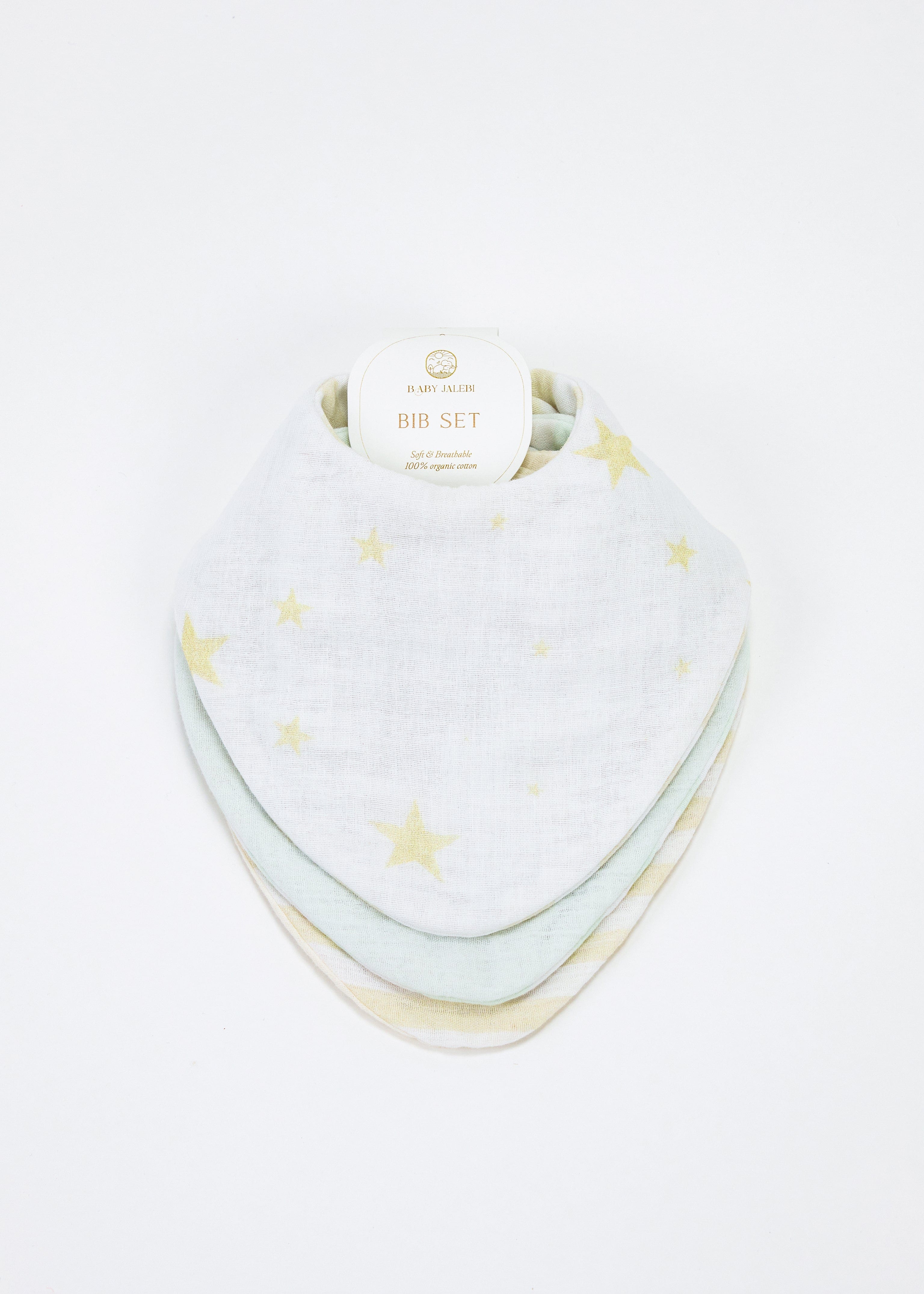 Baby Jalebi Bibs Luna Set of 3 Bibs