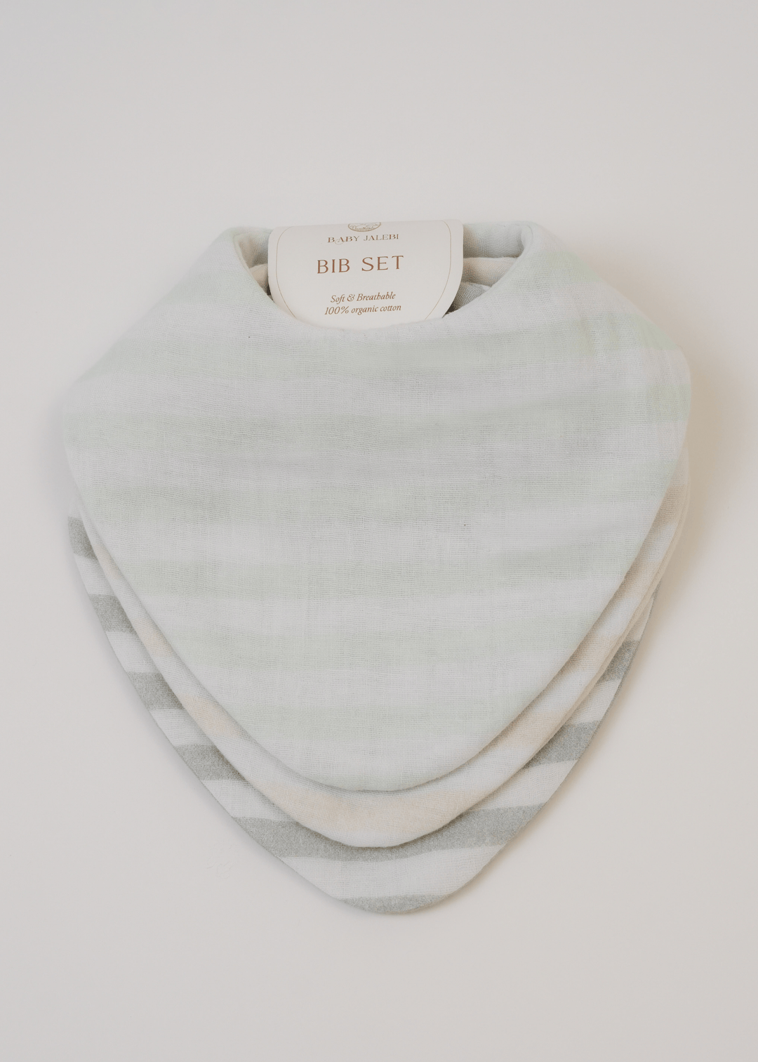 Baby Jalebi Bibs Set of 3 Bibs - Neutrals